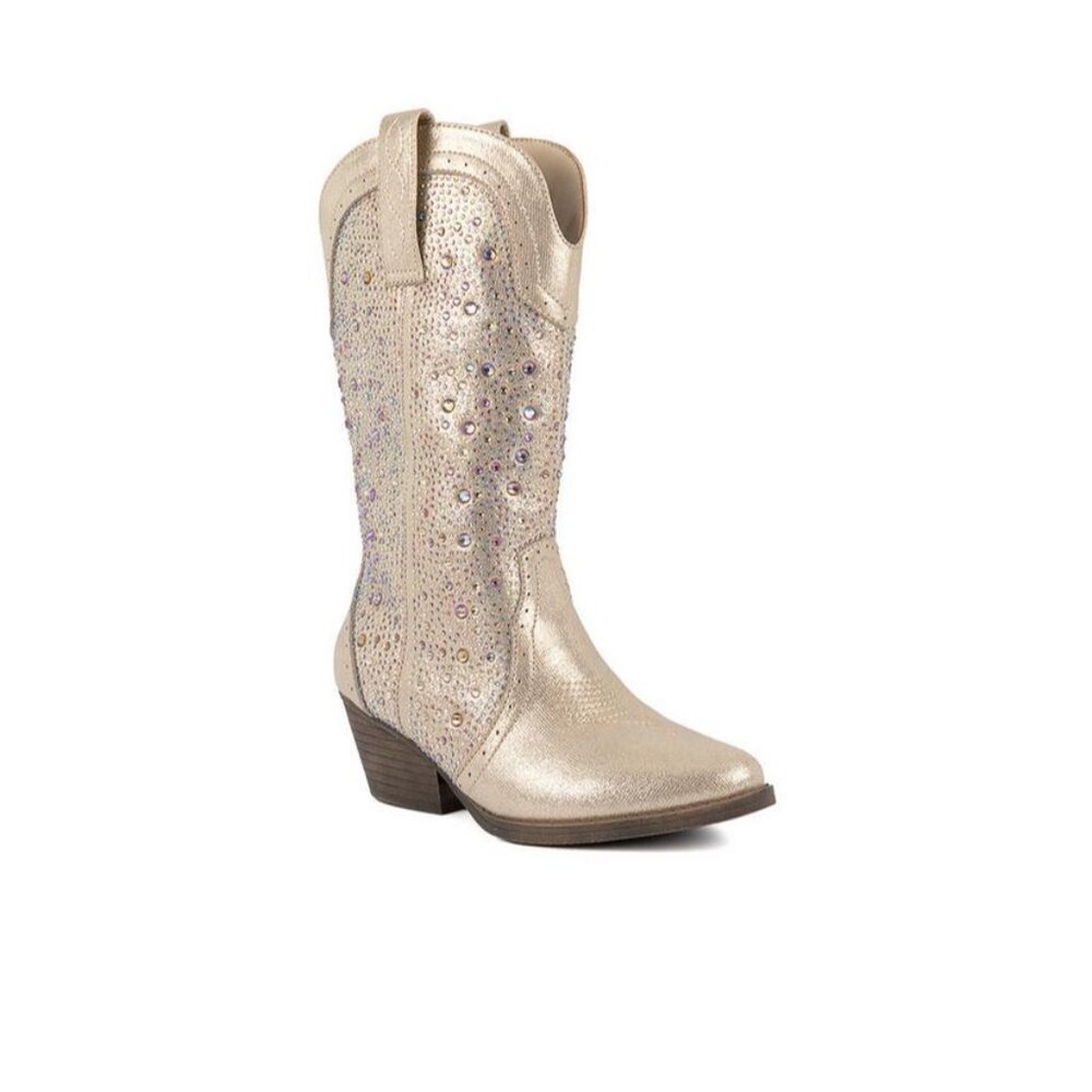 Sugar Gold Over the Knee Boots